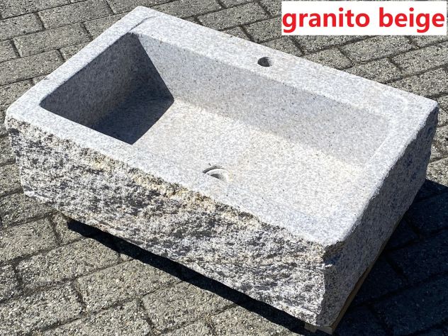 Lavello lavandino lavabo pilozza in pietra granito - Foto 4