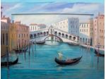 Paesaggio Venezia Ponte Rialto con cornice invasa
