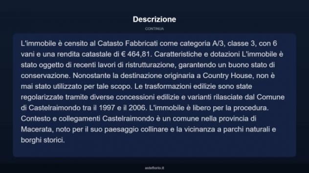 Immobile in asta di 181 m² con più di 5 locali in vendita a Castelraimondo - Foto 4