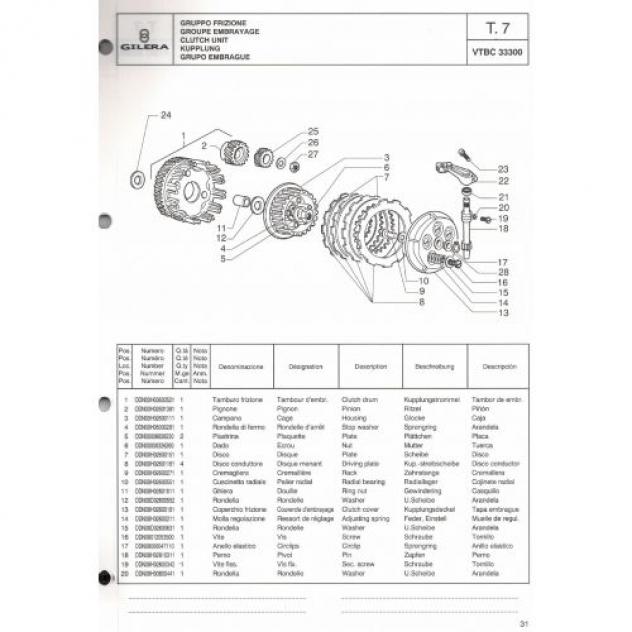 Catalogo ricambi Gilera Zulu 594908 - Foto 2