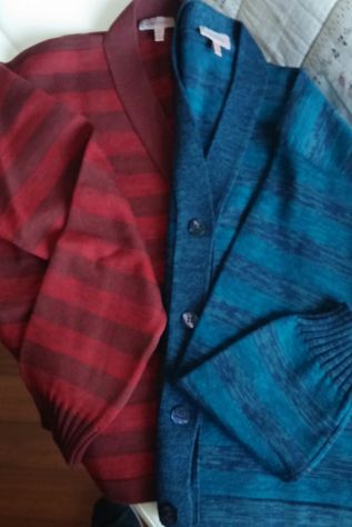 CARDIGAN CORTI BLU E ROSSO ROMEO GIGLI - Foto 2