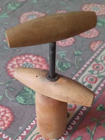 cavatappi in legno antico   in ottime condizioni cm .14 - Foto 6
