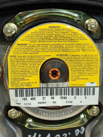 AIRBAG VOLANTE MERCEDES ML W163 1° Serie A16346001989045 1634600198 111977 (9702) - Foto 4