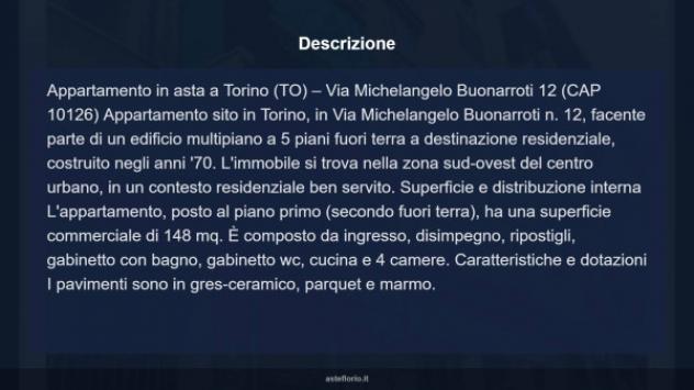 Immobile in asta di 148 m² con più di 5 locali in vendita a Torino - Foto 10