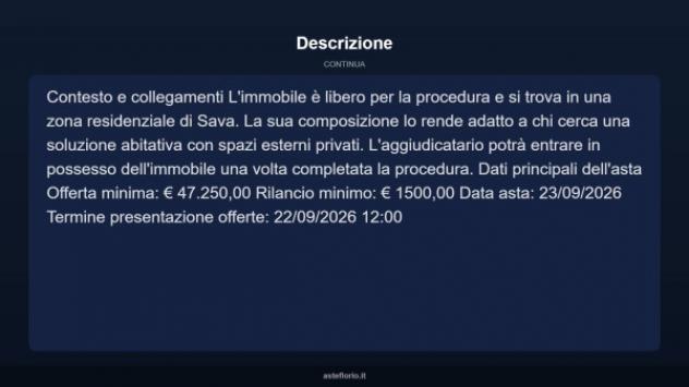Immobile in asta di 153 m² in vendita a Sava - Foto 4