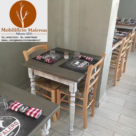 Tavoli Taranto Per Arredamento Bar Ristorante Pizzeria Stile Shabby Chic - Foto 7