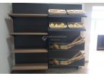RETROBANCO DA 200 BISTROT KIT 361 CON PIANI IN LEGNO IN FERRO E CESTI PANE