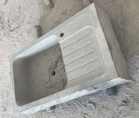 Lavello lavandino per cucina in pietra granito diorite 80,90,100cm - Foto 10