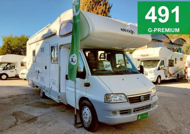 CAMPER ELNAGH DUCATO MANSARDATO 6 POSTI LETTO MATRIMONIALE GARAGE CLIMA WEBASTO FOTOVOLTAICO GENERALI USATI 491
