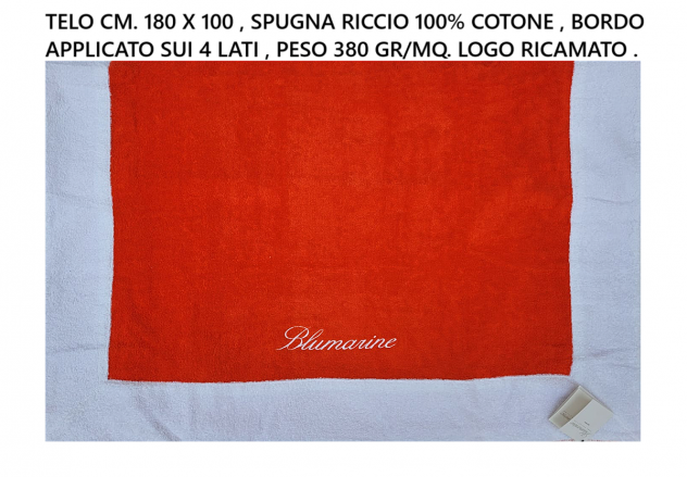 Telo mare Blumarine cm. 180 x 100 spugna puro cotone - Foto 4
