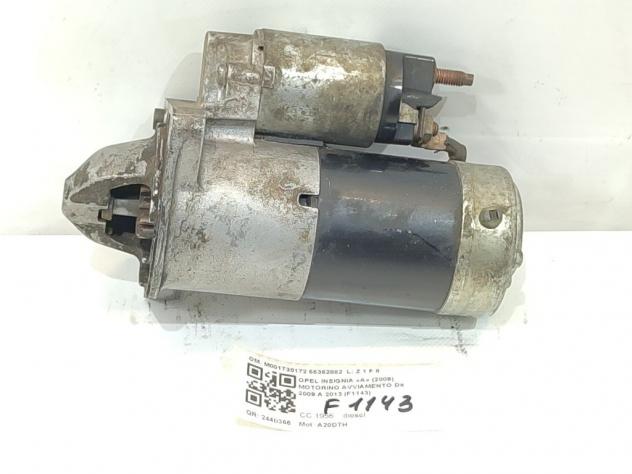 MOTORINO D' AVVIAMENTO OPEL Insignia Berlina M001T30172 55352882 A20DTH diesel 1956 (0817) - Foto 2