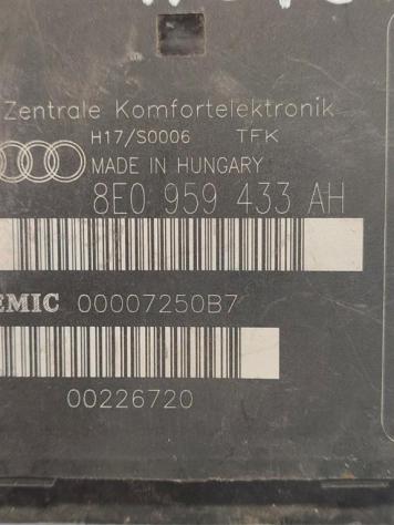 CENTRALINA COMFORT AUDI A3 Serie (8P1) 8E0959433AH BRB diesel 1896 (0508) - Foto 2