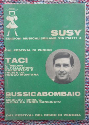 SPARTITO - DAL FESTIVAL DI ZURIGO - TACI - BUSSICABOMBAIO -
