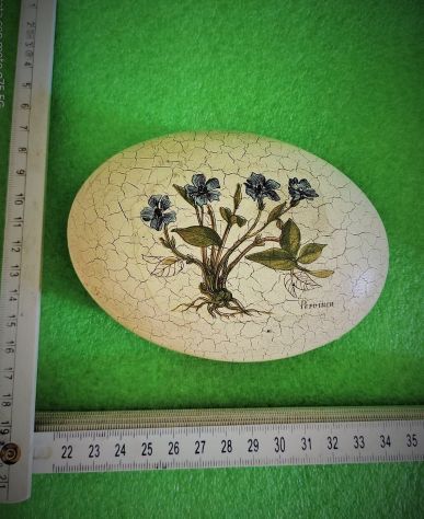 Portagioie Vintage in ceramica craquelé - Decoro Pervinca - Foto 4