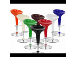 IRIS - Sgabello bar in plastica ABS gamba cromata per casa, ufficio, b