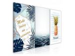 Quadro Con Un Ananas Tropicale Cm. 120x60 - ARREDALACASA