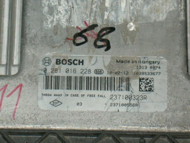 0281016228 ECU RENAULT III 2.0 0281016228 EDC17CP19 237100323R 237100556R - Foto 2