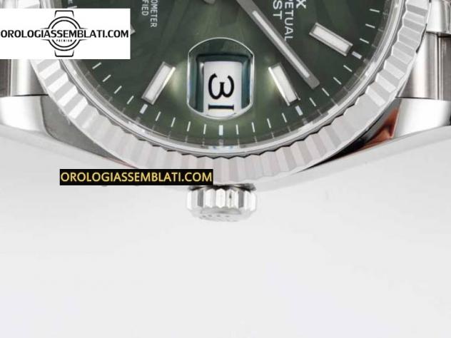 REPLICA Rolex DATEJUST 36 SS 116234 1:1 BEST EDITION ACCIAIO 904L QUADRANTE FOGLIA VERDE SUL BRACCIALE JUBILEE 3235 - Foto 15