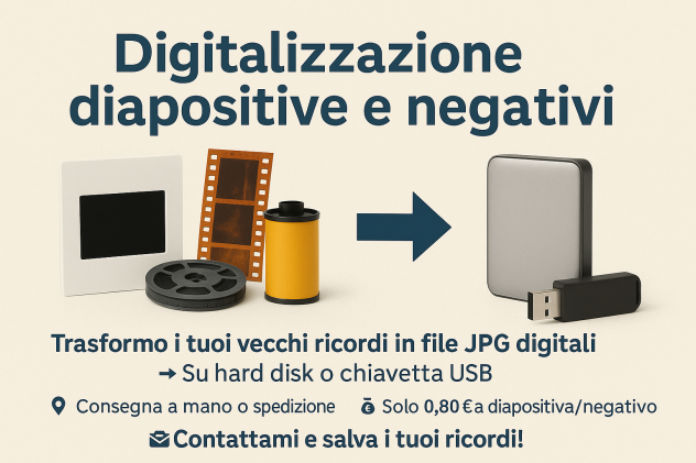 Digitalizzazione diapositive e negativi