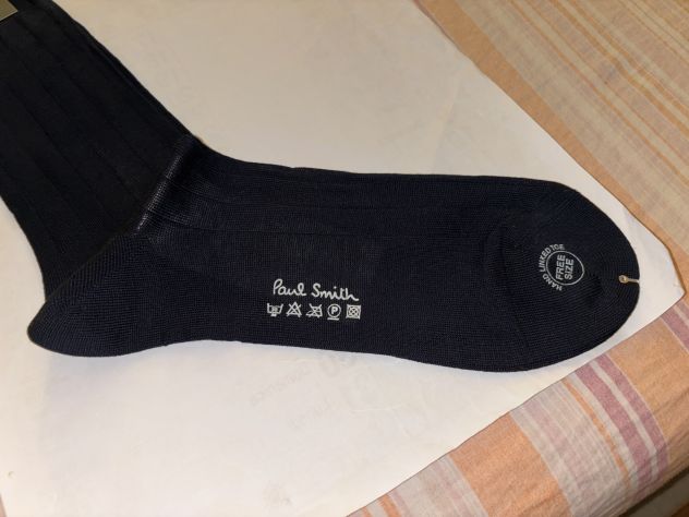 CALZE NUOVE DA UOMO LEGGERE IN COTONE FIRMATE ORIGINALI PAUL SMITH,MADE IN ITALY - Foto 7