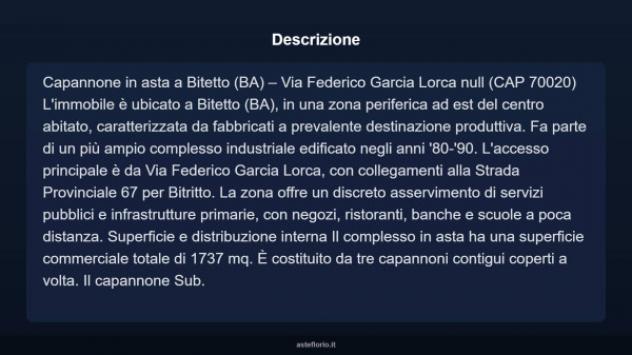 Immobile in asta di 1737 m² in vendita a Bitetto - Foto 4