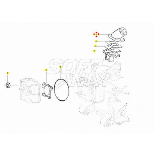 Collettore aspirazione Piaggio 50 iniezione 829703 - Foto 4