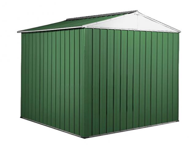 Box in Acciaio Zincato Casetta da Giardino in Lamiera 2.75 x 1.75 m x h2.12 m - 87 KG – 4.81 metri quadri - VERDE - Foto 4