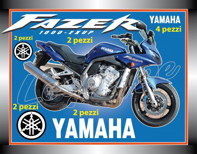 Kit 12 adesivi fazer yamaha 1000 exup