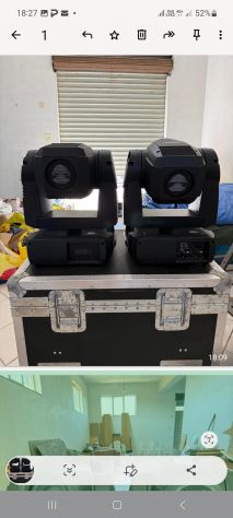 Coppia di Teste Mobili Martin con Flight Case. - Foto 3