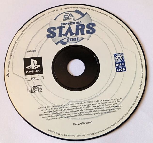 PS1 Bundesliga stars 2001 🇩🇪 Solo disco testato funzionante