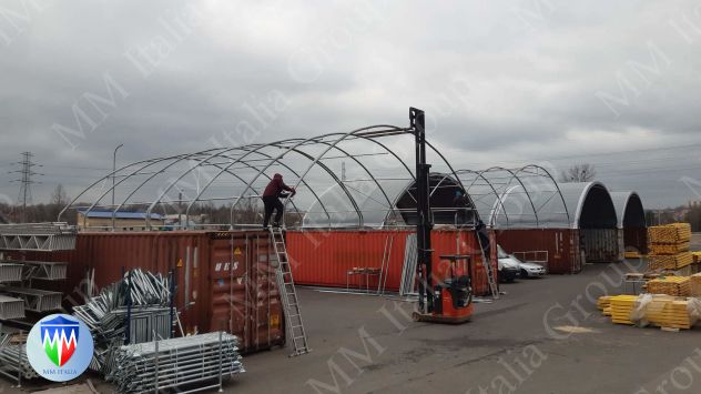 Coperture a arco su container - new jersey 10 x 12 x 6,2 mt - Foto 8