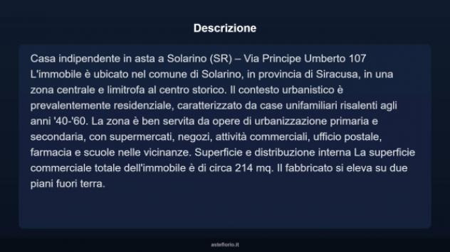 Immobile in asta di 214 m² con più di 5 locali in vendita a Solarino - Foto 4