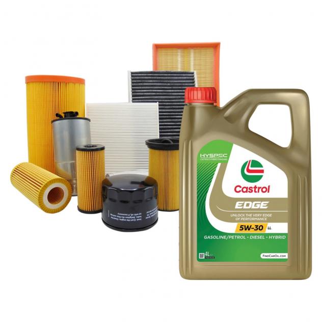 Kit Tagliando Filtri Misti + Olio Castrol Edge 5W30 Per Mini Cooper, Mini One D