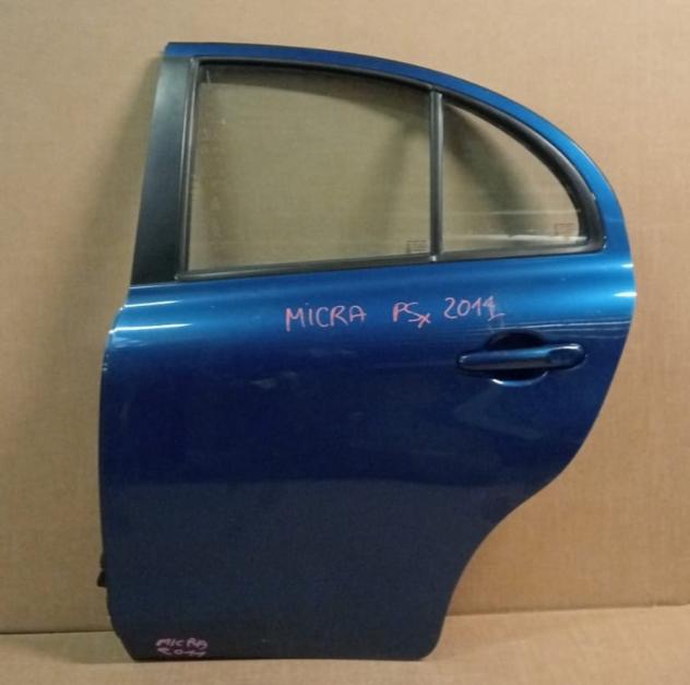 PORTA POST. S. BLU MET. C/A. e S 999-U1296197 Carrozzeria  Lamierati esterni  Porte  Porta post. sx. NISSAN - MICRA - 01-11-2010 - 01-02-2017