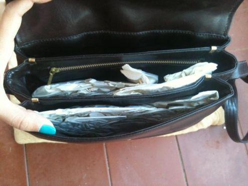 Borsa vintage pelle marrone con tracolla - Foto 4