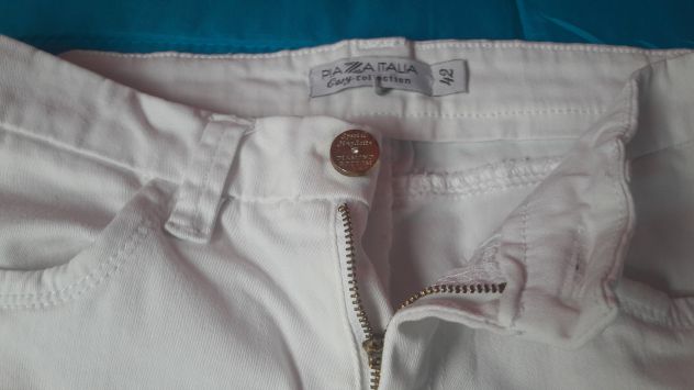 Jeans donna bianco Piazza Italia Tg 42 - Usato - Foto 2