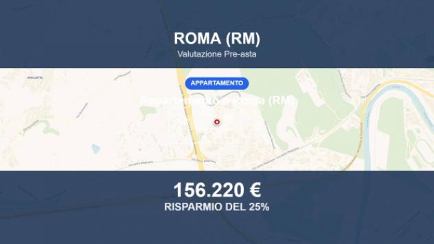 Immobile in asta di 61 m², box auto doppio in vendita a Roma