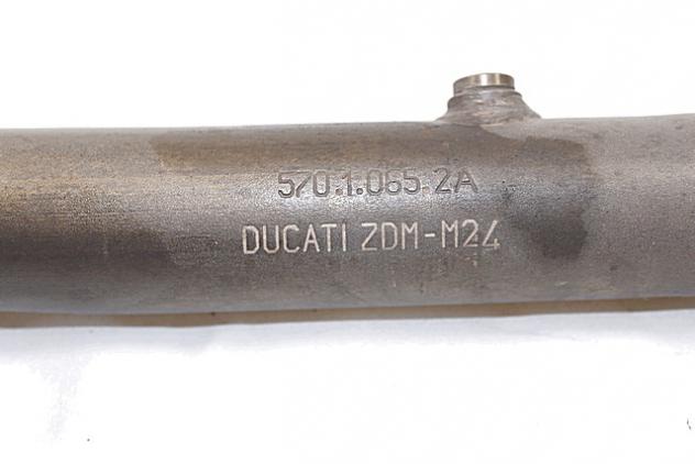 COLLETTORE DI SCARICO TESTATA ORIZZONTALE DUCATI MONSTER 620 2003 - 2006 57010652A HORIZONTAL HEAD EXHAUST MANIFOLD LEGGERA AMMACCATURA - Foto 2