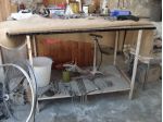 TAVOLINO DA LAVORO IN FERRO MOLTO ROBUSTO CM 141 X CM 61 X CM 90 DI ALTEZZA