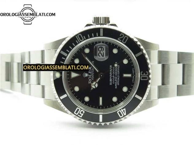 Replica Rolex SUBMARINER 16610 LN NERO SENZA INCISIONE REHAUT ACCIAIO 904L 1:1 MIGLIOR EDIZIONE SUL BRACCIALE SS SH3135 - Foto 2