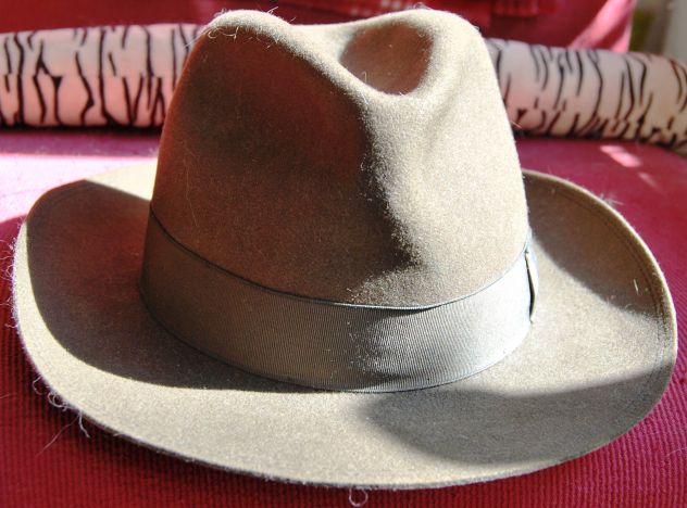 cappello in feltro  falde larghe  grigio tg 59 - Foto 4