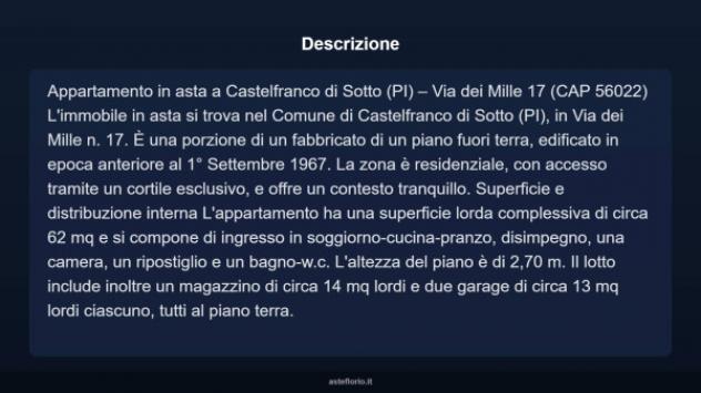 Immobile in asta di 62 m² in vendita a Castelfranco di Sotto - Foto 18