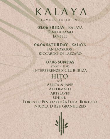 31/07 - 18/09:KALAYA ROMA VENERDÌ 31 LUGLIO CHIAMA 3423518851