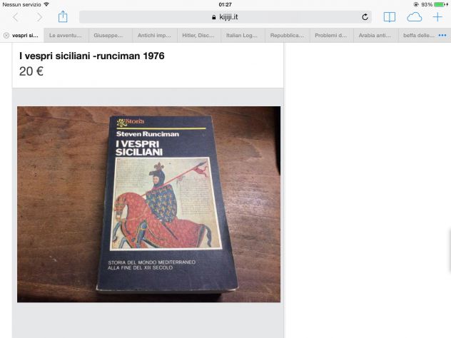 RUNCIMAN, STEVEN I VESPRI SICILIANI , 1976