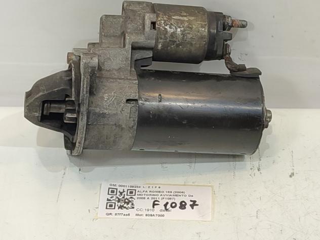 MOTORINO D' AVVIAMENTO ALFA ROMEO 159 Berlina Serie (939_) 0001108234 939A7000 diesel 1910 (0511) - Foto 2