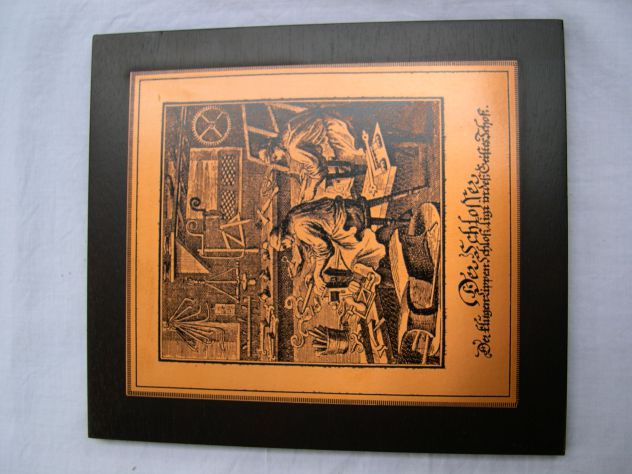 Antico quadro con incisione in rame Der Schlosser - fabbro - Foto 2