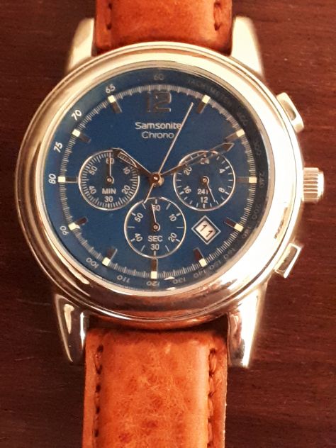 Orologio Chrono uomo Sansonite REF. 750.001.004 acciaio data. - Foto 2