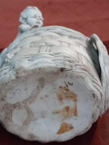 VENDO PRIVATAMENTE ANTICO RARO CESTINO IN PORCELLANA BISCUIT PERFETTE CONDIZIONI - Foto 6