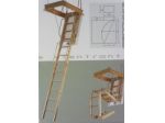 SCALA RETRATTILE PER SOFFITTO IN FERRO MISURE 100 X 70 ALTEZZA 2,80