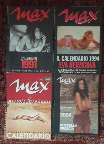 Lotto 4 calendari Herzigova Marcuzzi modelle Glaviano R. Brescia